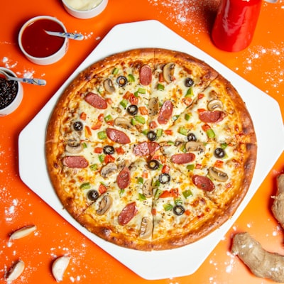 Pizza margherita au menu d'un camion pizza sur OrderIA